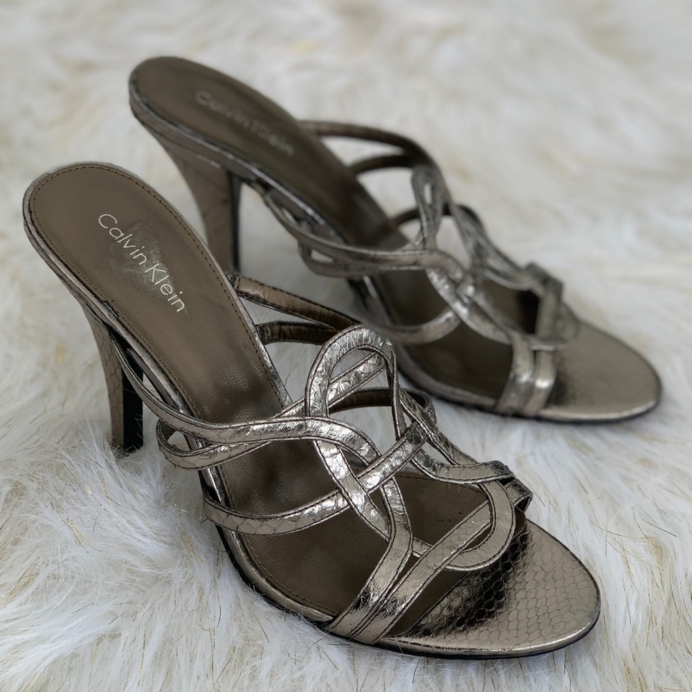Calvin Klein silver sandals size 5.5M